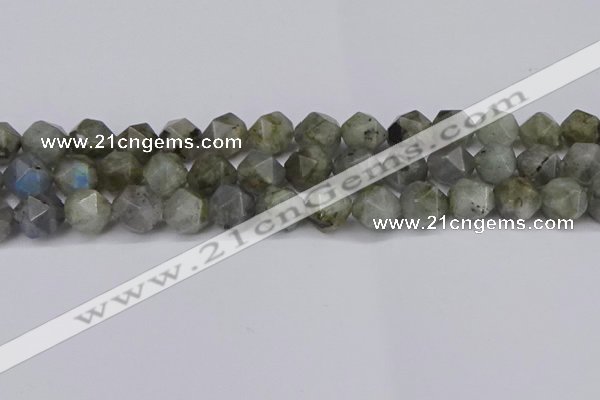 CNG6038 15.5 inches 12mm faceted nuggets labradorite beads