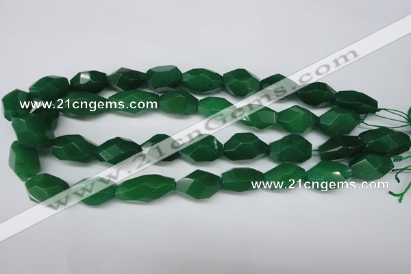 CNG605 14*22mm – 13*28mm faceted nuggets green aventurine beads