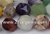 CNG6055 15.5 inches 12mm faceted nuggets mixed gemstone beads