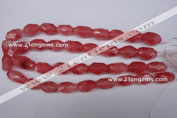 CNG608 12*20mm – 14*24mm faceted nuggets cherry quartz beads