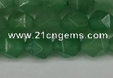 CNG6101 15.5 inches 8mm faceted nuggets green aventurine beads