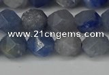 CNG6102 15.5 inches 8mm faceted nuggets blue aventurine beads