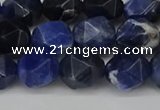 CNG6104 15.5 inches 8mm faceted nuggets sodalite gemstone beads