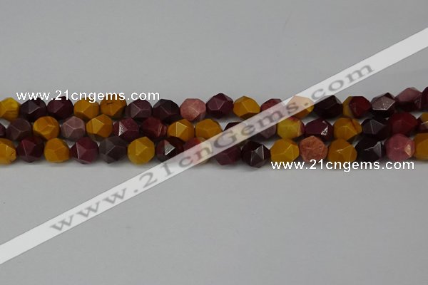 CNG6106 15.5 inches 8mm faceted nuggets mookaite gemstone beads