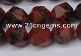CNG6183 15.5 inches 10mm faceted nuggets mahogany obsidian beads