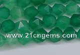 CNG6226 15.5 inches 6mm faceted nuggets green agate beads