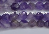 CNG6230 15.5 inches 6mm faceted nuggets amethyst beads