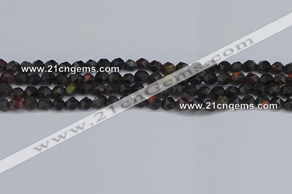 CNG6238 15.5 inches 6mm faceted nuggets plum blossom jade beads