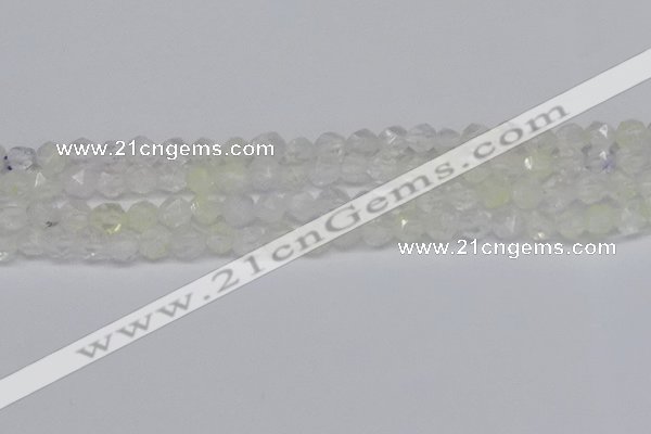 CNG6258 15.5 inches 6mm faceted nuggets green cherry quartz beads