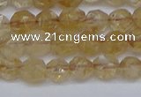 CNG6259 15.5 inches 6mm faceted nuggets coffee cherry quartz beads