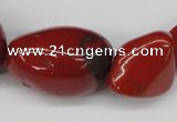 CNG63 15.5 inches 10*15mm - 25*40mm nuggets red jasper beads