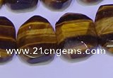 CNG6314 13*18mm - 15*20mm faceted freeform yellow tiger eye beads