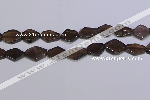 CNG6332 15.5 inches 14*18mm - 16*22mm freeform smoky quartz beads