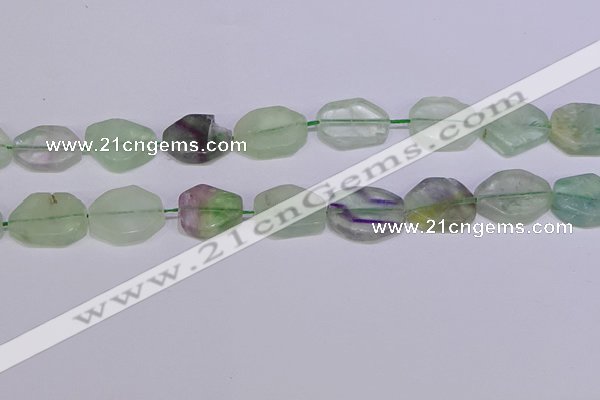 CNG6334 15.5 inches 14*18mm - 16*22mm freeform fluorite beads