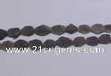 CNG6359 15.5 inches 14*18mm - 16*22mm freeform matte smoky quartz beads