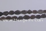 CNG6359 15.5 inches 14*18mm - 16*22mm freeform matte smoky quartz beads