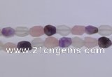 CNG6364 15.5 inches 14*18mm - 16*22mm freeform matte mixed quartz beads