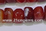 CNG6383 15.5 inches 6*14mm - 8*14mm nuggets red agate beads