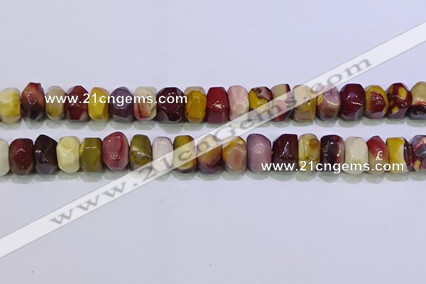 CNG6384 15.5 inches 6*14mm - 8*14mm nuggets mookaite beads