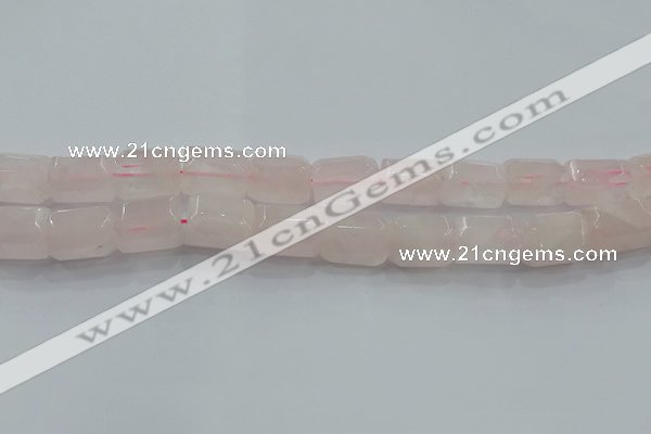 CNG6403 15.5 inches 15*20mm faceted nuggets rose quartz beads