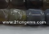 CNG6410 15.5 inches 15*20mm faceted nuggets grey agate beads