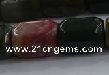 CNG6412 15.5 inches 15*20mm faceted nuggets moss agate beads