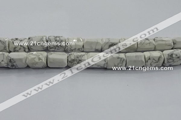 CNG6418 15.5 inches 15*20mm faceted nuggets white howlite beads