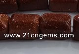 CNG6421 15.5 inches 15*20mm faceted nuggets goldstone beads