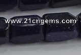 CNG6422 15.5 inches 15*20mm faceted nuggets blue goldstone beads