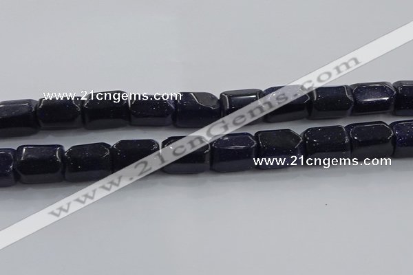 CNG6422 15.5 inches 15*20mm faceted nuggets blue goldstone beads