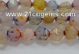CNG6500 15.5 inches 6mm faceted nuggets agate beads wholesale