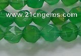 CNG6513 15.5 inches 8mm faceted nuggets green agate beads