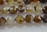 CNG6516 15.5 inches 6mm faceted nuggets line agate beads