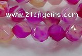 CNG6521 15.5 inches 8mm faceted nuggets line agate beads