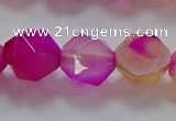 CNG6523 15.5 inches 12mm faceted nuggets line agate beads