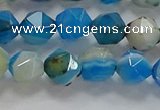 CNG6524 15.5 inches 6mm faceted nuggets line agate beads