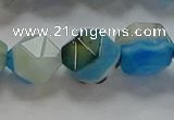 CNG6527 15.5 inches 12mm faceted nuggets line agate beads