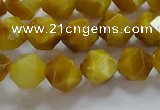 CNG6531 15.5 inches 8mm faceted nuggets golden tiger eye beads