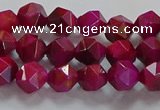 CNG6534 15.5 inches 6mm faceted nuggets red tiger eye beads