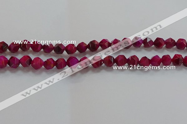 CNG6535 15.5 inches 8mm faceted nuggets red tiger eye beads