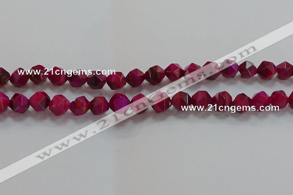 CNG6536 15.5 inches 10mm faceted nuggets red tiger eye beads