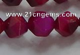 CNG6537 15.5 inches 12mm faceted nuggets red tiger eye beads