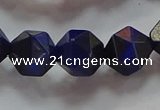 CNG6544 15.5 inches 10mm faceted nuggets blue tiger eye beads