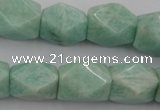 CNG657 15.5 inches 13*18mm faceted nuggets amazonite beads