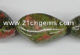 CNG67 15.5 inches 10*16mm - 25*35mm nuggets unakite gemstone beads