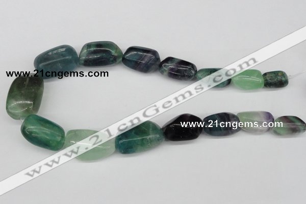 CNG68 15.5 inches 10*16mm - 25*35mm nuggets fluorite gemstone beads