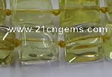 CNG6807 15.5 inches 8*12mm - 10*16mm nuggets lemon quartz beads