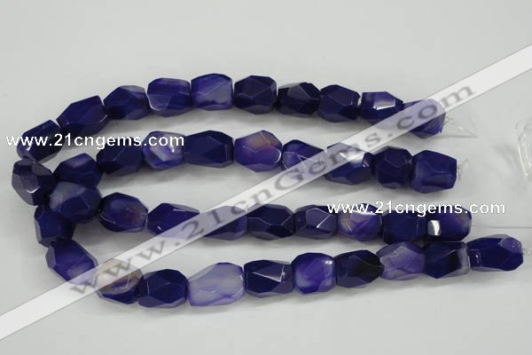 CNG681 15.5 inches 13*18mm - 15*20mm faceted nuggets agate beads