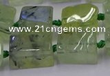 CNG6810 15.5 inches 8*12mm - 10*16mm nuggets prehnite beads