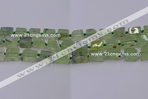 CNG6810 15.5 inches 8*12mm - 10*16mm nuggets prehnite beads